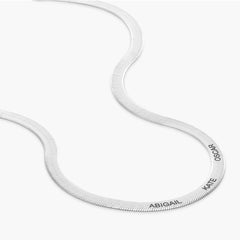 שרשרת הרינגבון עם חריטה אישית בציפוי כסף סטרלינג