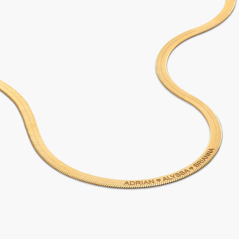 שרשרת הרינגבון עם חריטה אישית בציפוי זהב ורמייל