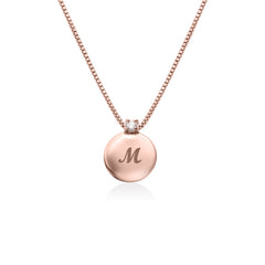 initial-necklace-with-diamond-rose-Gold