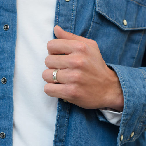 טבעת דופק הלב לזוגות - טבעת לגבר