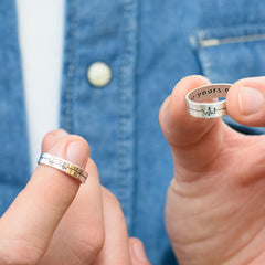טבעת דופק הלב לזוגות - טבעת לגבר ולאישה