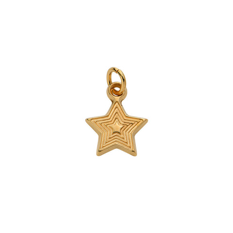 צ'ארם כוכב לשרשרת תיליון לינדה בציפוי זהב 18K